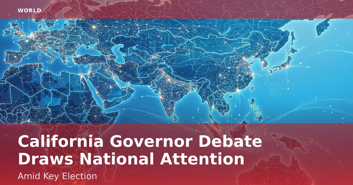 California Governor Debate Draws National Attention Amid Key Election