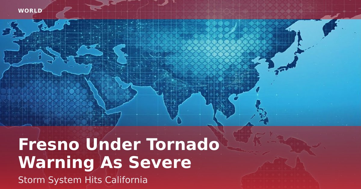 Fresno Under Tornado Warning As Severe Storm System Hits California