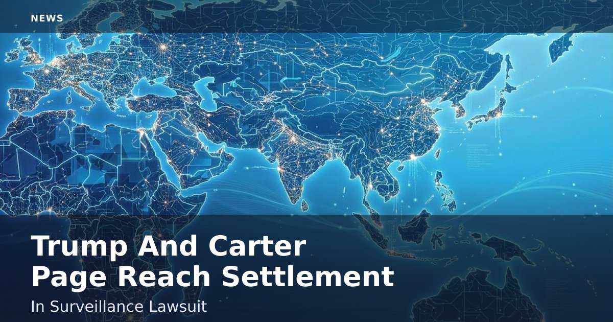Trump And Carter Page Reach Settlement In Surveillance Lawsuit