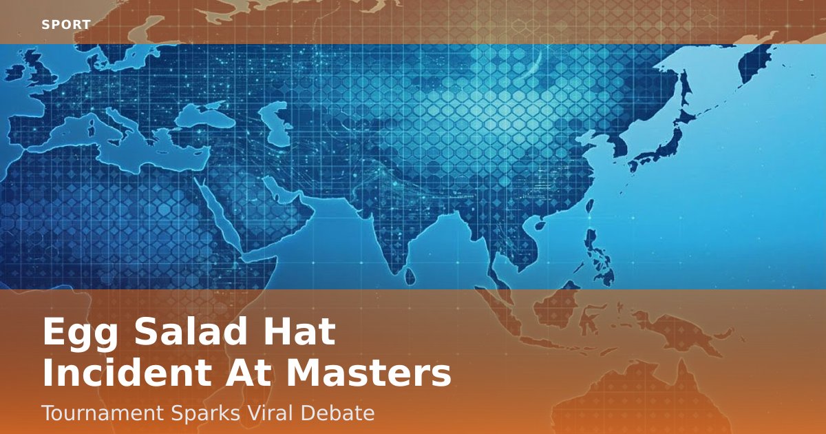 Egg Salad Hat Incident At Masters Tournament Sparks Viral Debate