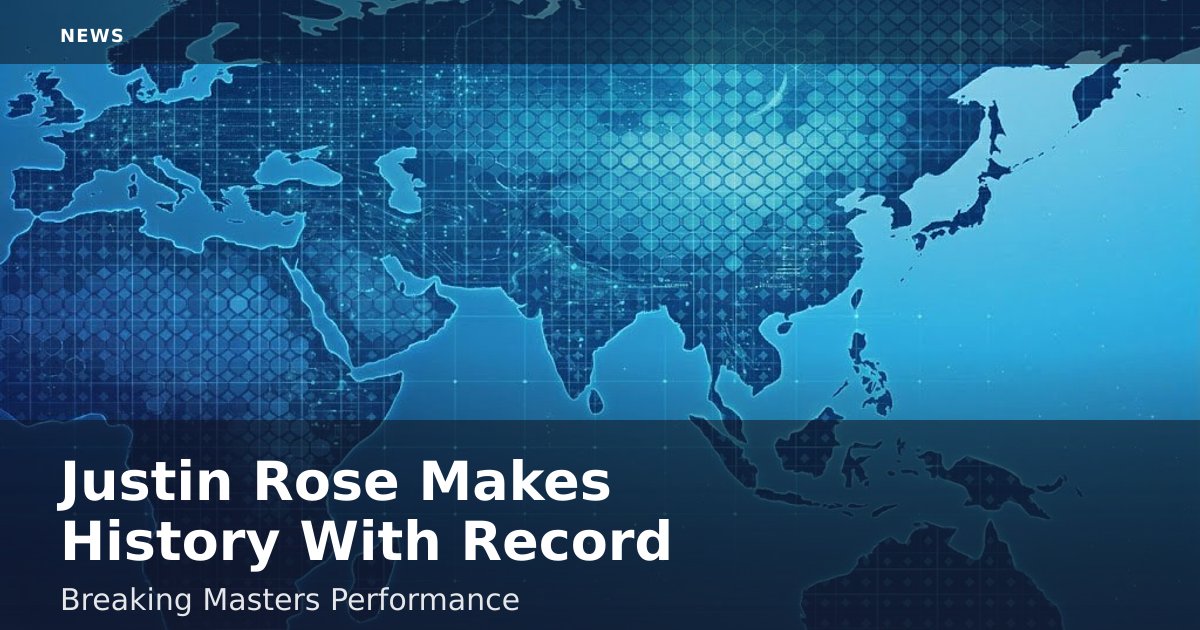 Justin Rose Makes History With Record-Breaking Masters Performance