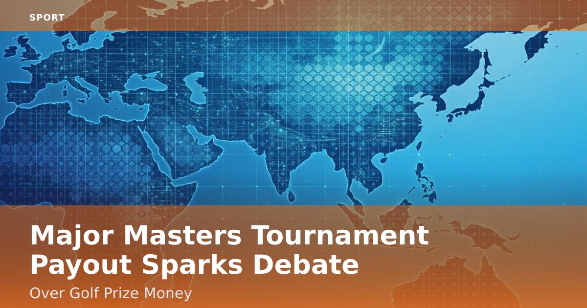 Major Masters Tournament Payout Sparks Debate Over Golf Prize Money