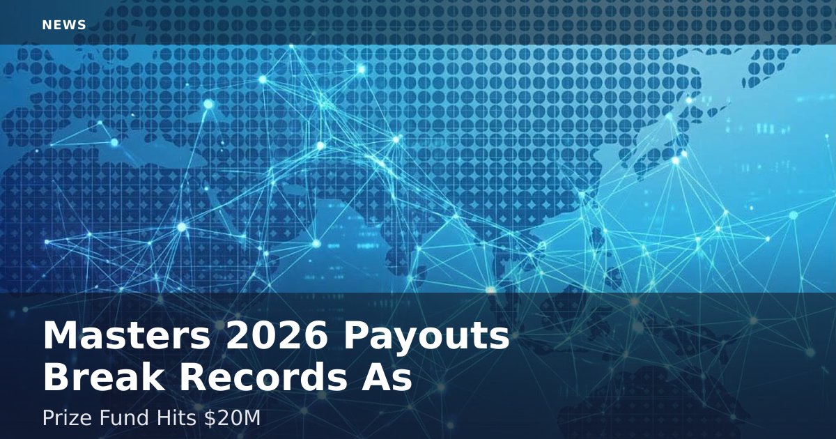 Masters 2026 Payouts Break Records As Prize Fund Hits $20M