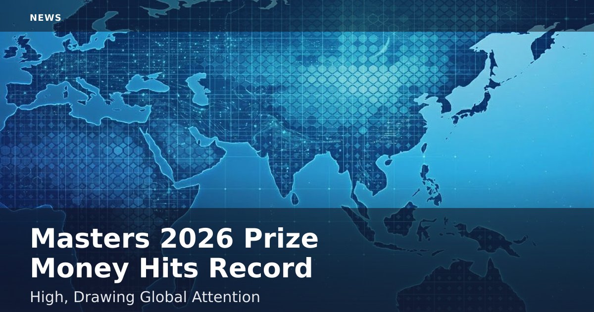 Masters 2026 Prize Money Hits Record High, Drawing Global Attention