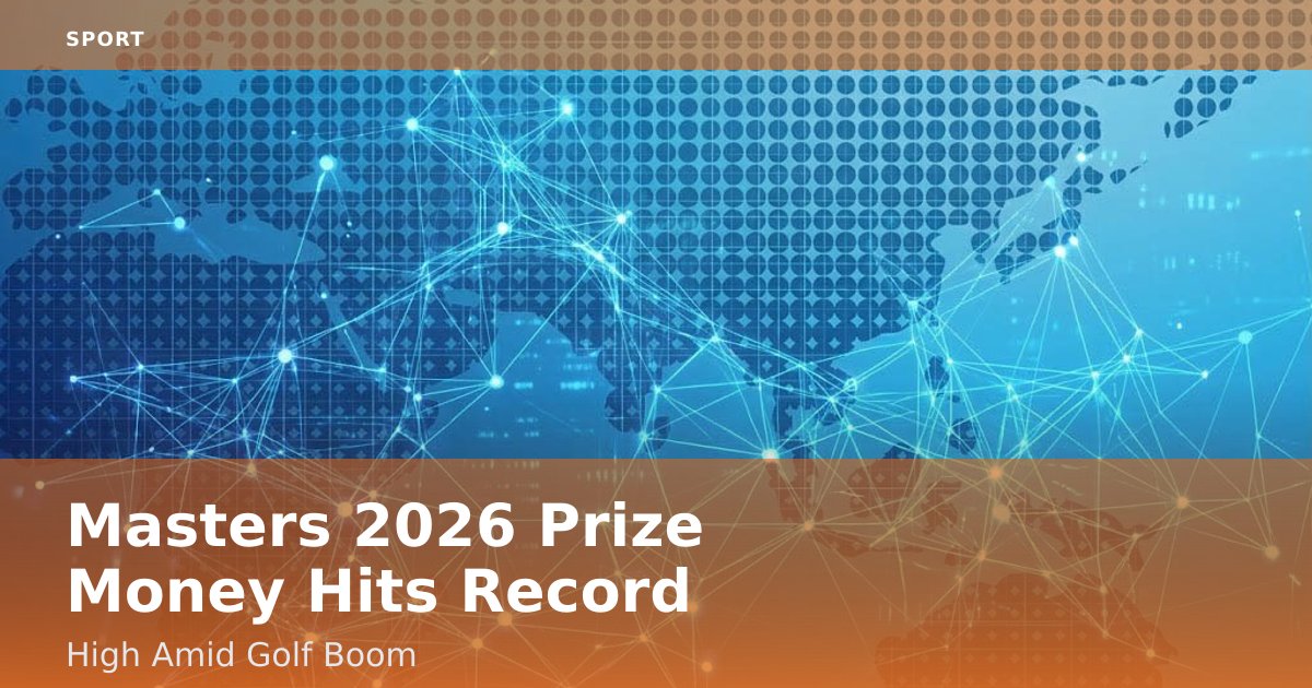 Masters 2026 Prize Money Hits Record High Amid Golf Boom