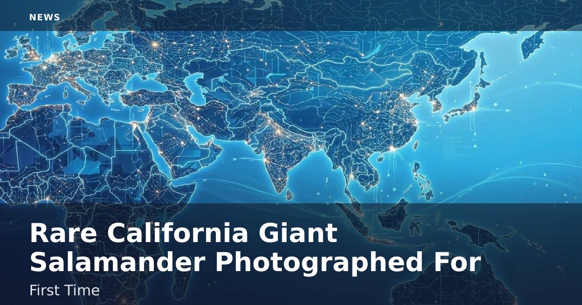 Rare California Giant Salamander Photographed For First Time