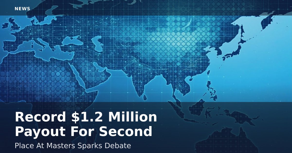 Record $1.2 Million Payout For Second Place At Masters Sparks Debate