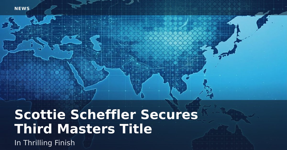 Scottie Scheffler Secures Third Masters Title In Thrilling Finish