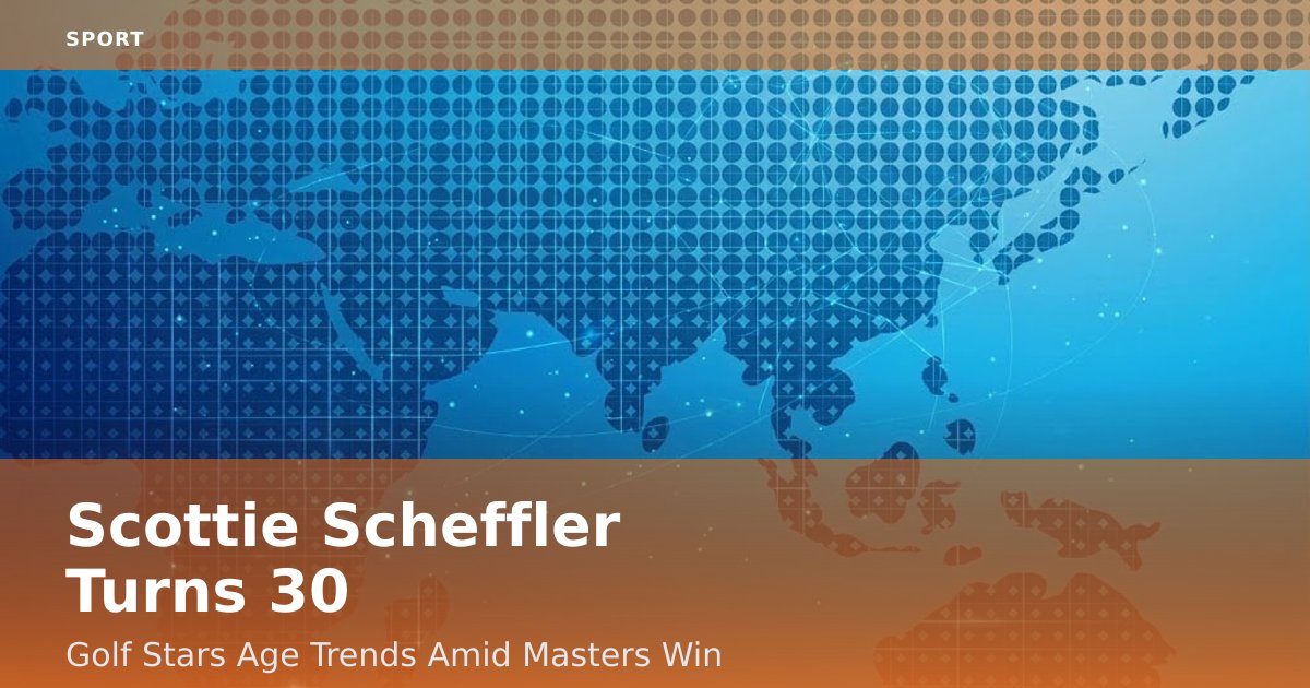 Scottie Scheffler Turns 30: Golf Star's Age Trends Amid Masters Win