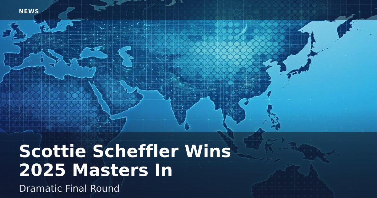 Scottie Scheffler Wins 2025 Masters In Dramatic Final Round